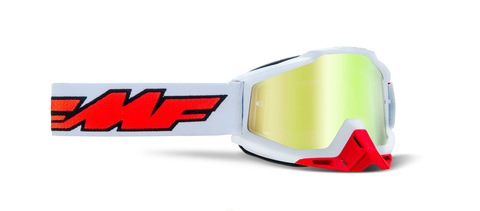 FMF POWERBOMB Goggle Rocket White - True Gold Lens