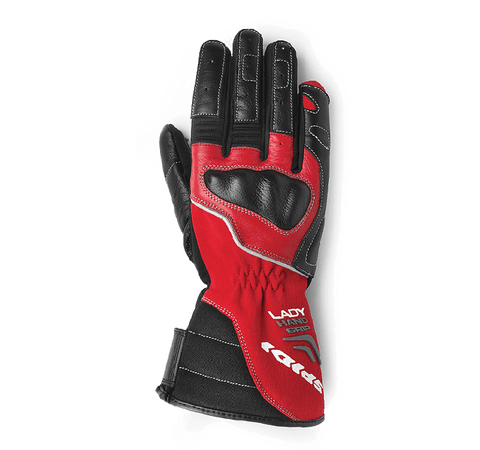 GRIP 1 LADY GLOVE (TOURING/NAKED) BLK/RED SMALL