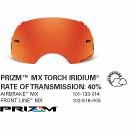 SAMPLE PICTURE - Oakley Prizm MX Torch Iridium lens - for Airbrake (OA-101-133-014) and Front Line (OA-102-516-005) goggles - have a 40% rate of transmission