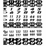 OA-01-774  Oakley Number Plate Wrap comes with a range of numbers and variations of black/white to customise your goggles