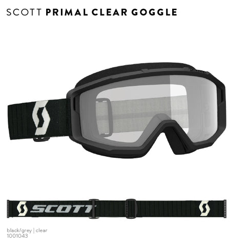 Primal Goggle Clear Black/Grey Clear Lens